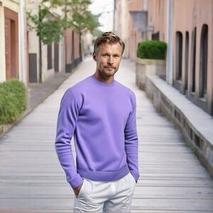 TAKESHY KUROSAVA 100% Cotton Men's Crewneck Sweater Top